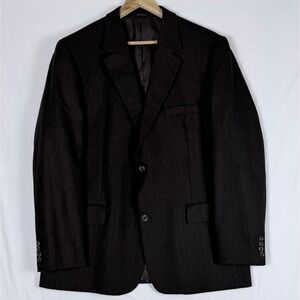 Club Room Blazer Sport Coat 46L Wool Silk Cashmere Herringbone Professor Career
